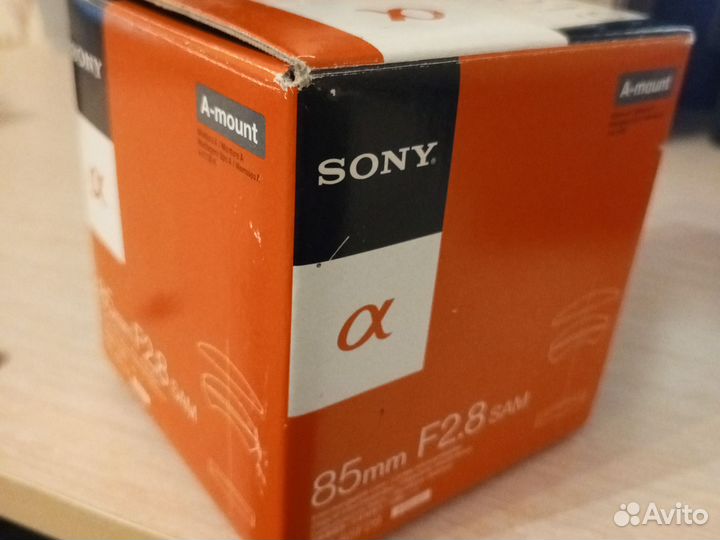 Коробка объектива Sony sal 85 2.8