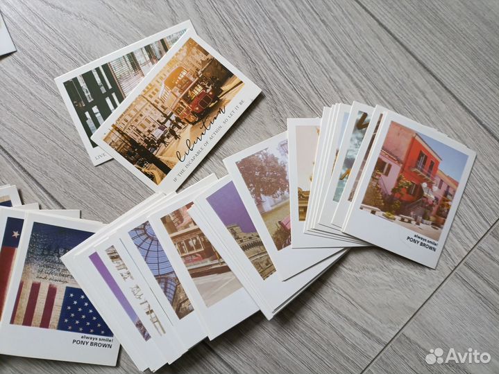 3 набора мини открыток Путешествия