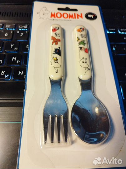 Столовые приборы ложка вилка муми тролль moomin