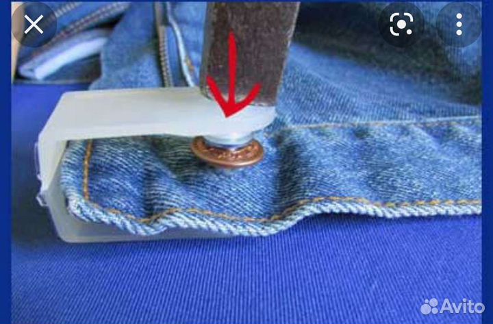 Установка кнопок люверсы