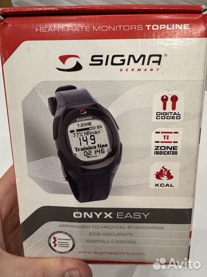 Пульсометр Sigma Onyx Easy часы спортивные