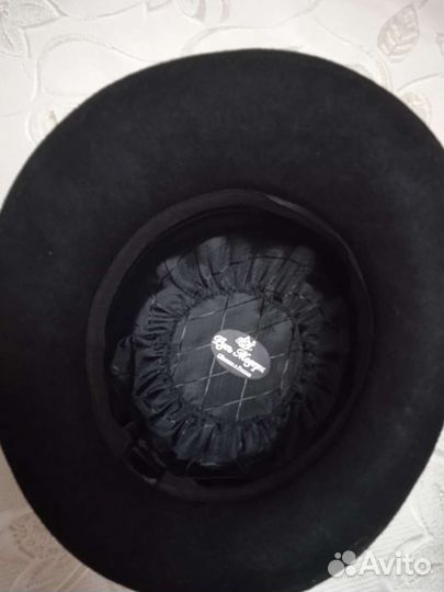 Шляпа фетровая женская черная