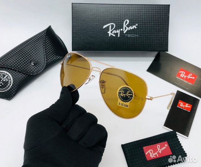 Очки Ray Ban Aviator стекло