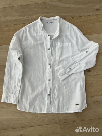 Стильная рубашка zara, рост 164 см