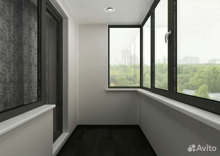 Пластиковая лоджия 6 метров с отделкой