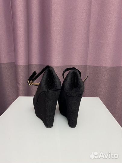 Туфли женские на платформе текстильные