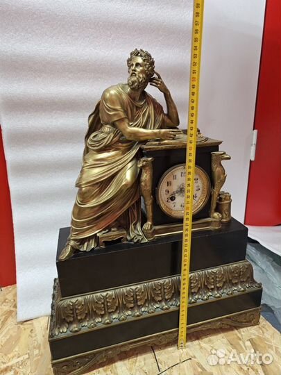 Часы 19 век бронзовая скульптура Гомер