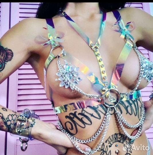 Портупея голографическая для фотосессии