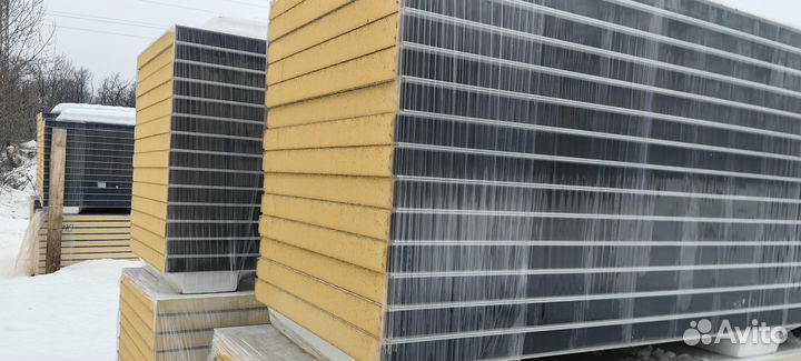 Сэндвич-панели PIR 60 стеновые RAL5015