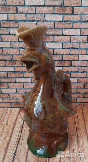 Графин, штоф, петух керамика