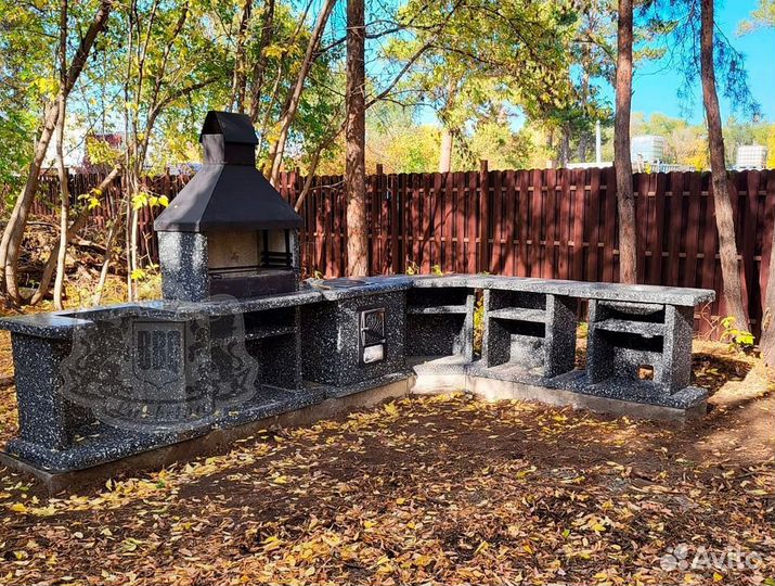 Барбекю зона с доставкой до участка