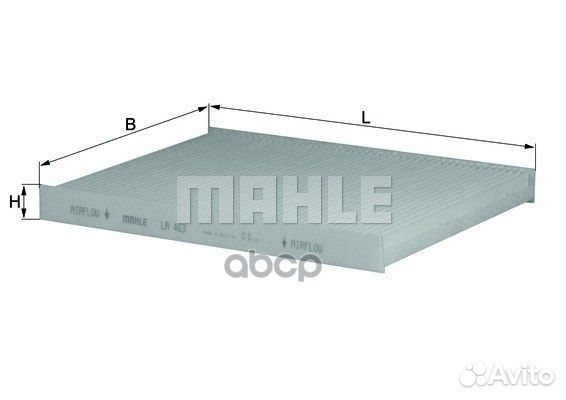 Фильтр салонный LA463 Mahle/Knecht