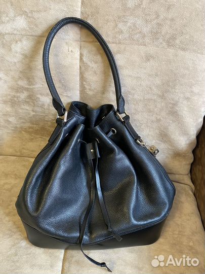 Сумка натуральная кожа черная carlo pazolini