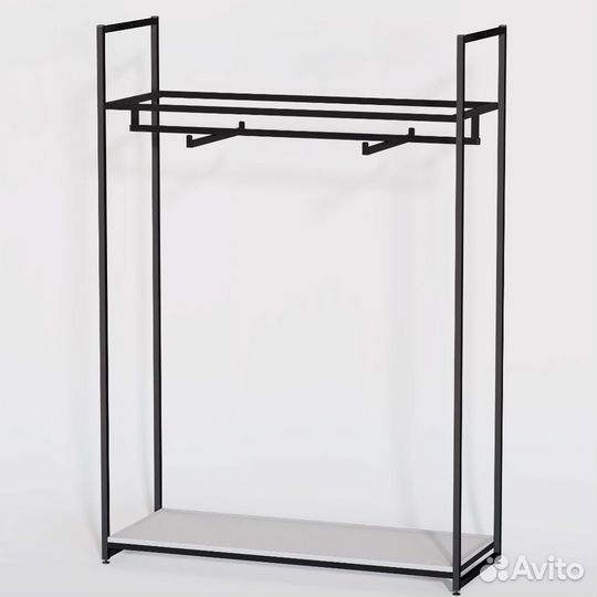 Стеллаж для одежды в стиле Лофт A17120-01-чб (170х