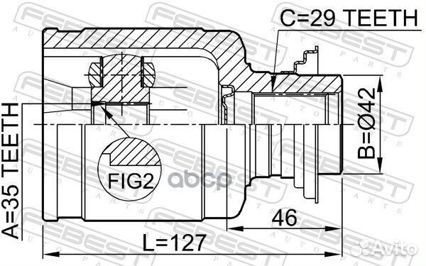 Шрус внутренний R 35x42x29 honda pilot YF1 2003