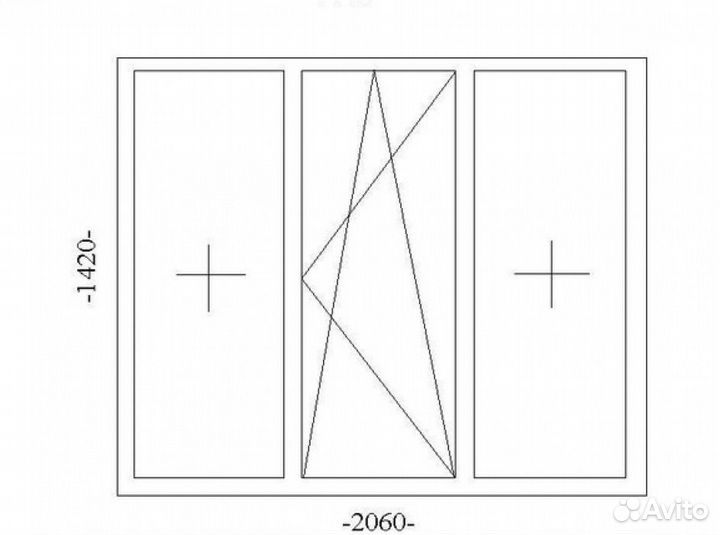 Окно пвх с поворотно-откидной створкой