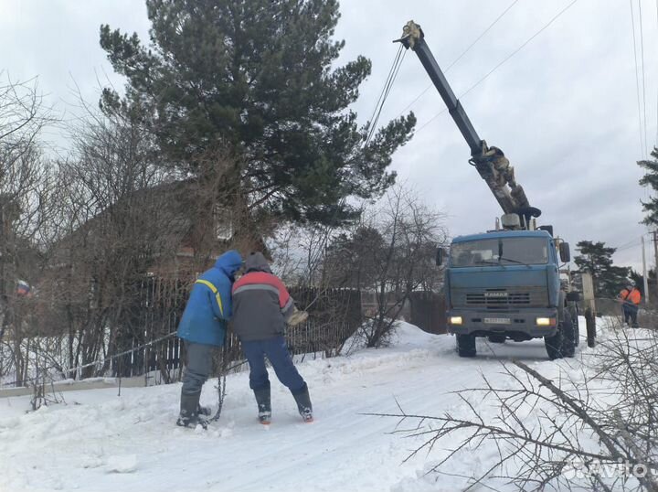 Установка электрического столба