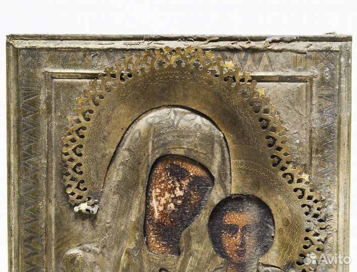 Икона Богородица Казанская, подок-я живопись по де