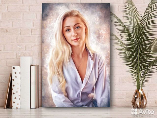 Портрет на холсте по фото на заказ