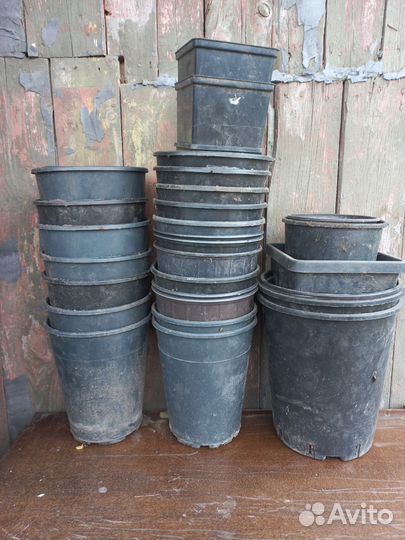 Горшок для цветов высокий б/у