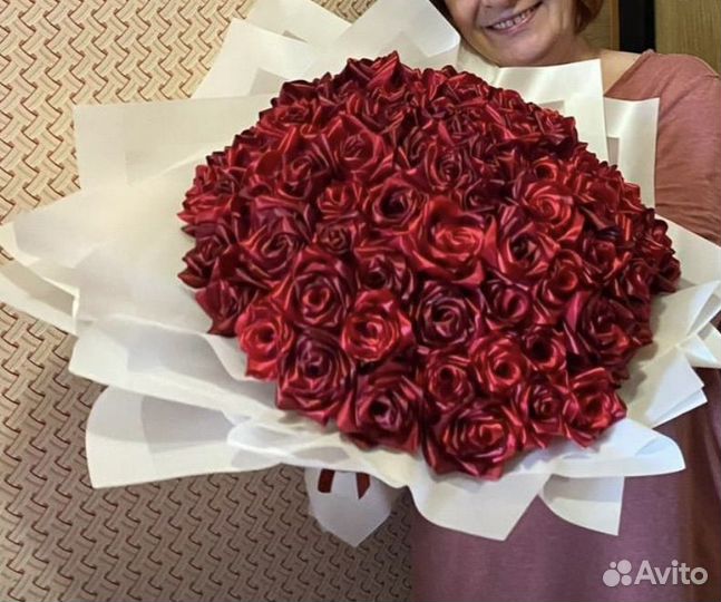 Букет из атласных лент