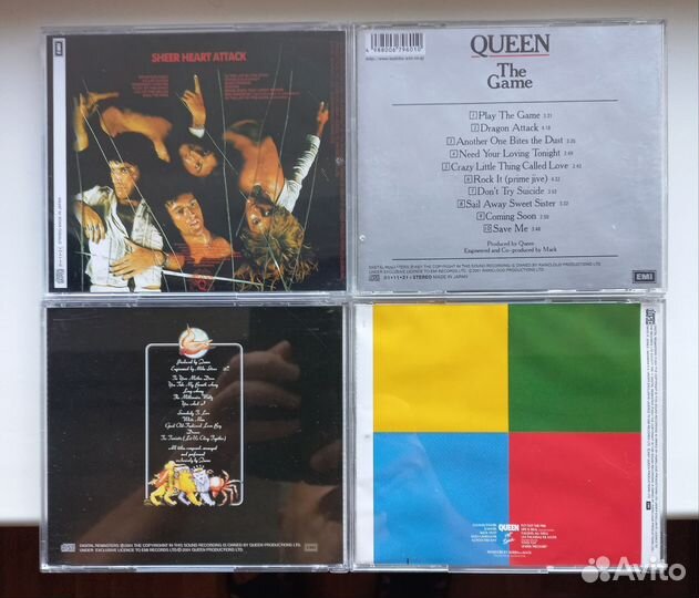 CD диски Queen, The Beatles, Rolling Stones