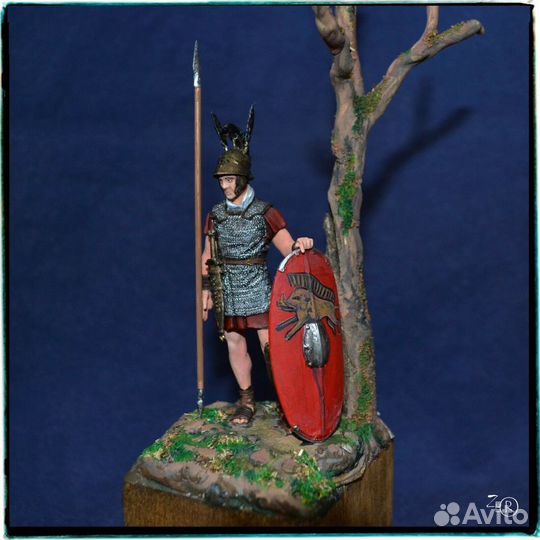 Оловянная миниатюра Римский легионер 54 мм