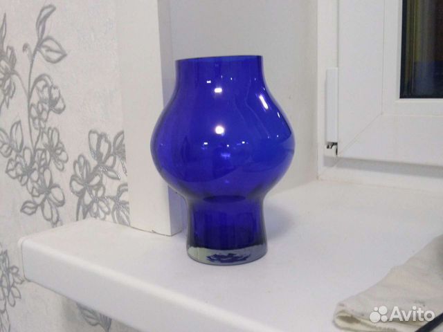 Ваза.Синее стекло.СССР