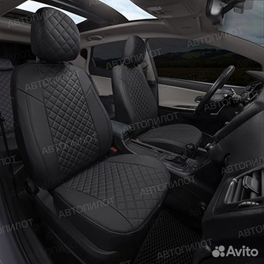 Авточехол экокожа-ромб Toyota Camry v50 2011-2018