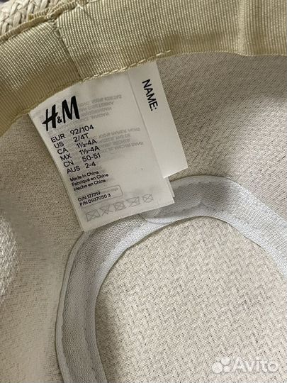 Соломенная шляпа детская h&m