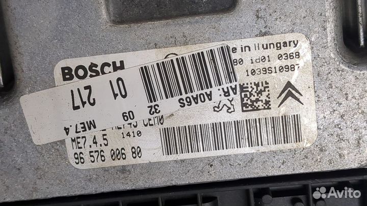 Блок управления двигателем Peugeot 1007, 2006