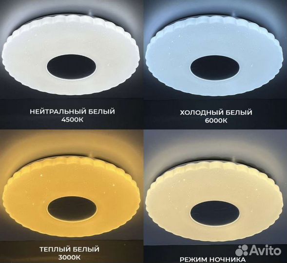 Люстра потолочная светодиодная 90вт, новая