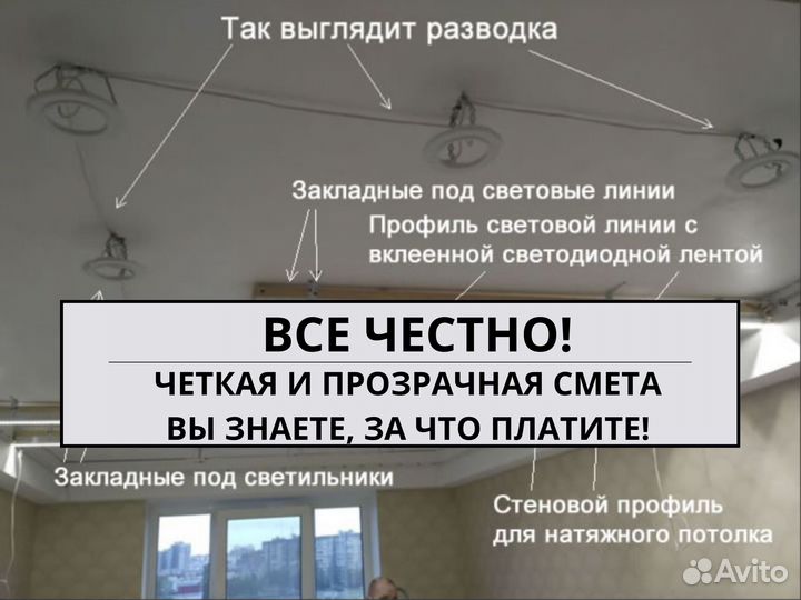 Натяжной потолок за 1 день