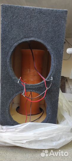 Короб для двух сабвуферов 30 см на трубе