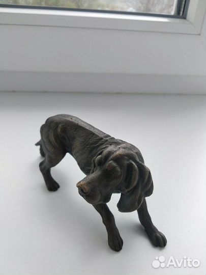 Бронзовая статуэтка легавая, Франция 60е-70е годы