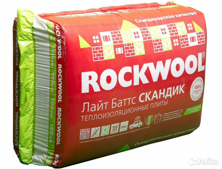 Утеплитель Rockwool Лайт Баттс Скандик