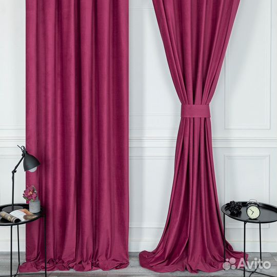 Портьеры бархат Беллиссимо Винный шторы