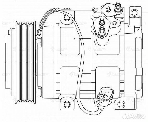 Компрессор кондиционера Тойота Ленд Крузер Прадо 1