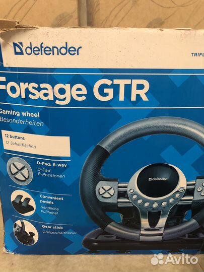 Игровой руль defender forsage gtr