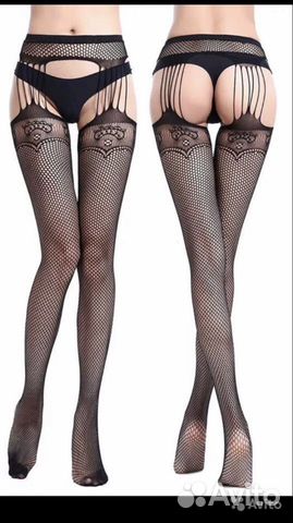 Колготки в сетку с доступом фантазийные