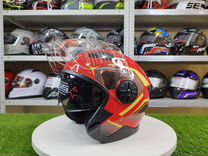 Шлем для скутера с двойным визором, летний вариант