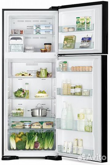 Холодильник hitachi R-VG 542 PU7 GPW белое стекло