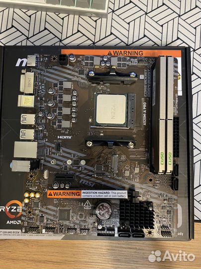 Ryzen 5600 + материнская плата a520 + 16gb ram