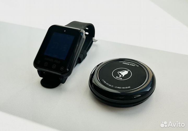 Кнопка вызова персонала/офцицианта Ультра и часы