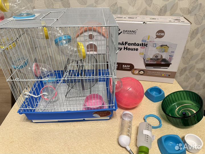 Клетка для хомяка с трубами, прогулочный шар