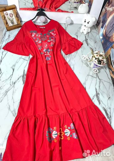 Платье этно стиль (size-48/50/52/54/56/58)