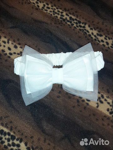 Бант на выписку белый