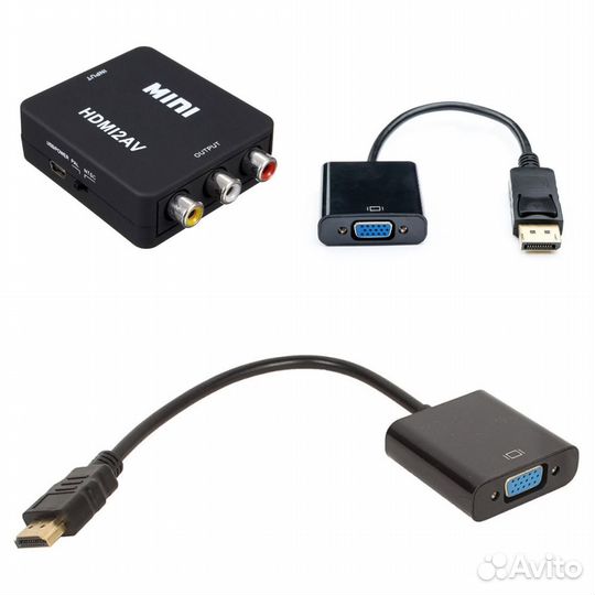 Конвертер Vga - Hdmi, Hdmi - Rca, Vga - DP