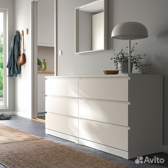 Malm IKEA 604.035.84 Комод 6 ящ. 160 см. Белый