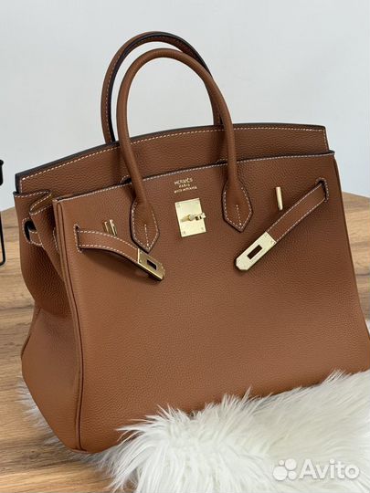 Сумка Hermes birkin коричневая два размера